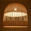 GLOBOSTAR® LUCIA 01726 Boho Κρεμαστό Φωτιστικό Οροφής με Ντουί 1 x E27 AC 220-240V IP20 - Μπεζ - Μ60 x Π60 x Y60cm
