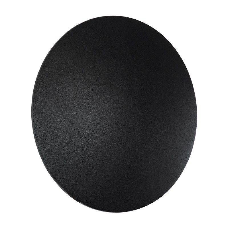 GLOBOSTAR® HELIO-R 60661 Μοντέρνο Φωτιστικό Τοίχου - Απλίκα LED 12W 1380lm 120° AC 220-240V Αδιάβροχο IP65 Θερμό Λευκό 2700K - Lumileds SMD Chip & TÜV SÜD Driver - Μαύρο Ματ - Μ26 x Π26 x Υ5cm - 5 Χρόνια Εγγύηση