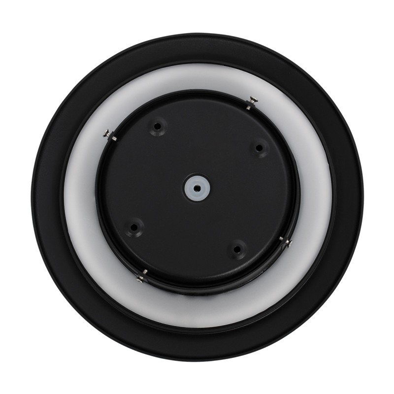 GLOBOSTAR® HELIO-R 60661 Μοντέρνο Φωτιστικό Τοίχου - Απλίκα LED 12W 1380lm 120° AC 220-240V Αδιάβροχο IP65 Θερμό Λευκό 2700K - Lumileds SMD Chip & TÜV SÜD Driver - Μαύρο Ματ - Μ26 x Π26 x Υ5cm - 5 Χρόνια Εγγύηση