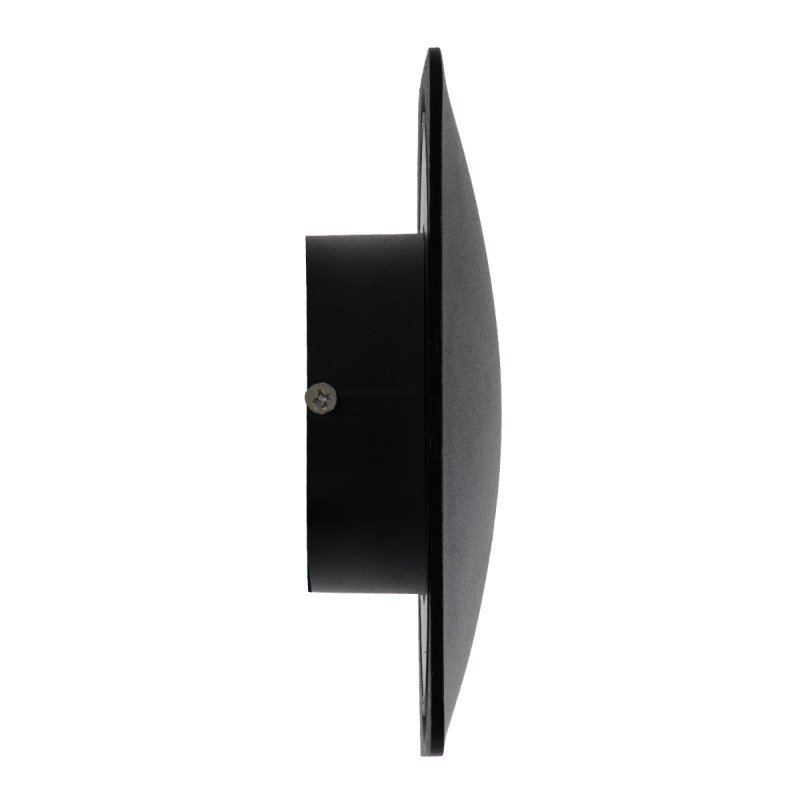 GLOBOSTAR® HELIO-S 60662 Μοντέρνο Φωτιστικό Τοίχου - Απλίκα LED 7W 700lm 120° AC 220-240V Αδιάβροχο IP65 Θερμό Λευκό 2700K - Lumileds SMD Chip & TÜV SÜD Driver - Μαύρο Ματ - Μ16 x Π5 x Υ16cm - 5 Χρόνια Εγγύηση