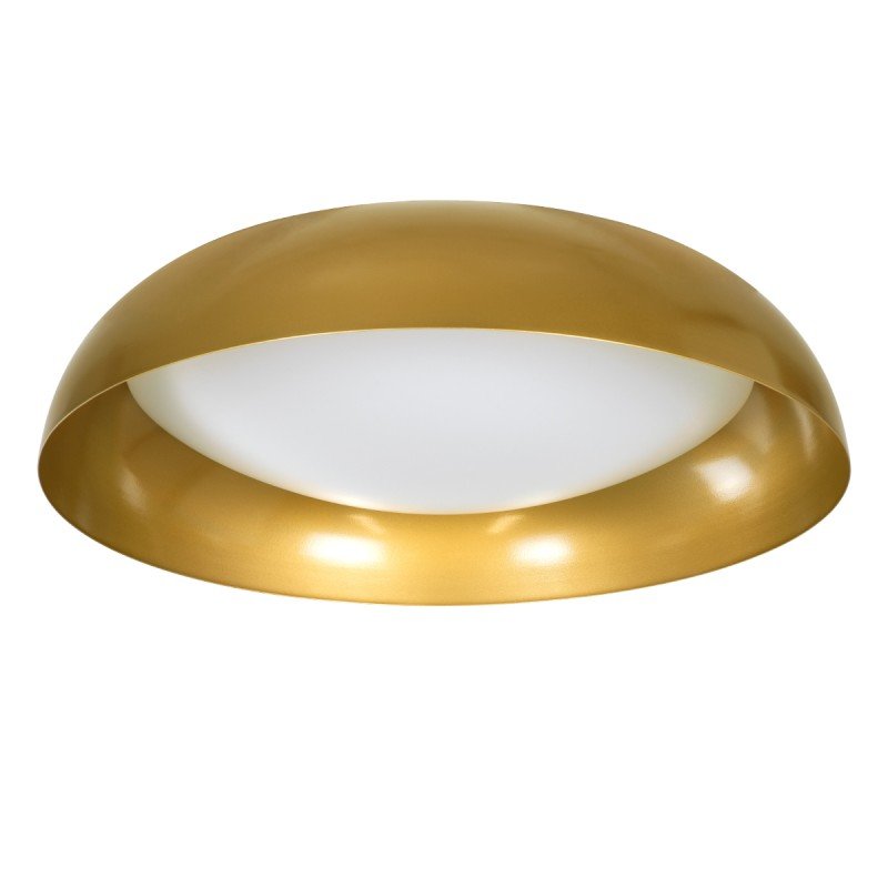 GLOBOSTAR® ANATOLIA 61266 Μοντέρνο Φωτιστικό Οροφής LED 75W 8625lm 120° AC 220-240V IP20 Ρυθμιζόμενο Λευκό CCT με Χειριστήριο από 2700K έως 6000K Dimmable - Lumileds SMD Chip - Χρυσό - Μ60 x Π60 x Υ13cm - 3 Χρόνια Εγγύηση