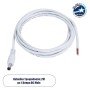 GLOBOSTAR® STRIPDC 70747 Ταχυσύνδεσμος DC Jack 5.5x2.1mm Αρσενικός IP20 - Λευκό - Μ200 x Π2.1 x Υ2.1cm