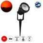 GLOBOSTAR® TREECOBO 75585 Φωτιστικό Σποτ για Φυτά - Δέντρα με Βάση Κήπου / Καρφωτό LED 10W 800lm 35° DC 12V Αδιάβροχο IP67 Κόκκινο Dimmable - Bridgelux COB Chip - Μαύρο - Μ6 x Π6 x Υ12.5cm - 2 Χρόνια Εγγύηση