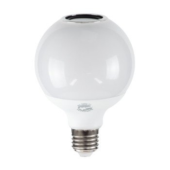 GLOBOSTAR® RGBOO 76072 Λάμπα E27 G95 με IR Ασύρματο χειριστήριο & 3W Bluetooth Ηχείο LED 12W 780lm 260° AC 220-240V IP20 Πολύχρωμο RGBW Dimmable - Sanan SMD Chip - Μ13 x Π25 x Υ43cm - 2 Χρόνια Εγγύηση