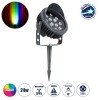 GLOBOSTAR® TREEVINA 90362 Φωτιστικό Σποτ με Αντιθαμβωτική Γρίλια για Φυτά - Δέντρα με Βάση Κήπου / Καρφωτό LED 24W 2040lm 10° DC 24V Αδιάβροχο IP65 Πολύχρωμο RGBW Dimmable DMX512 - Bridgelux SMD Chip - Γκρι Ανθρακί - Μ21.5 x Π18.3 x Υ14cm - 3 Χρόνια Εγγύη