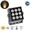 GLOBOSTAR® FLOODTINY 90368 Προβολέας Σποτ Wall Washer LED 27W 2970lm 3° DC 24V Αδιάβροχο IP65 Θερμό Λευκό 2700K Dimmable - Bridgelux SMD Chip - Γκρι Ανθρακί - Μ13.8 x Π16.4 x Υ7cm - 3 Χρόνια Εγγύηση
