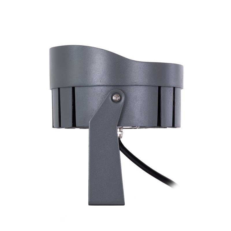 GLOBOSTAR® FLOODNIGMA 90377 Προβολέας Σποτ Wall Washer με Αντιθαμβωτική Γρίλια LED 24W 2040lm 30° DC 24V Αδιάβροχο IP65 Ultra Θερμό Λευκό 2200K Dimmable - Bridgelux SMD Chip - Γκρι Ανθρακί - Μ15 x Π15 x Υ9.1cm - 3 Χρόνια Εγγύηση