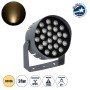 GLOBOSTAR® FLOODNIGMA 90378 Προβολέας Σποτ Wall Washer LED 24W 2160lm 30° DC 24V Αδιάβροχο IP65 Θερμό Λευκό 2700K Dimmable - Bridgelux SMD Chip - Γκρι Ανθρακί - Μ15 x Π15 x Υ9.1cm - 3 Χρόνια Εγγύηση