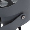 GLOBOSTAR® FLOODNIGMA 90378 Προβολέας Σποτ Wall Washer LED 24W 2160lm 30° DC 24V Αδιάβροχο IP65 Θερμό Λευκό 2700K Dimmable - Bridgelux SMD Chip - Γκρι Ανθρακί - Μ15 x Π15 x Υ9.1cm - 3 Χρόνια Εγγύηση