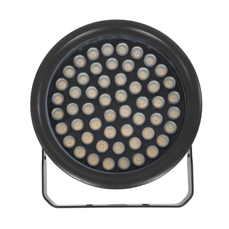 GLOBOSTAR® FLOODNEVA 90398 Προβολέας Σποτ Wall Washer LED 54W 4860lm 30° DC 24V Αδιάβροχο IP65 Θερμό Λευκό 2700K Dimmable - Bridgelux SMD Chip - Μαύρο - Μ24.5 x Π24.5 x Υ14.7cm - 3 Χρόνια Εγγύηση