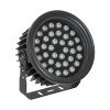 GLOBOSTAR® FLOODNEVA 90400 Προβολέας Σποτ Wall Washer LED 72W 6120lm 30° DC 24V Αδιάβροχο IP65 Πολύχρωμο RGBW Dimmable DMX512 - Bridgelux SMD Chip - Μαύρο - Μ24.5 x Π24.5 x Υ14.7cm - 3 Χρόνια Εγγύηση
