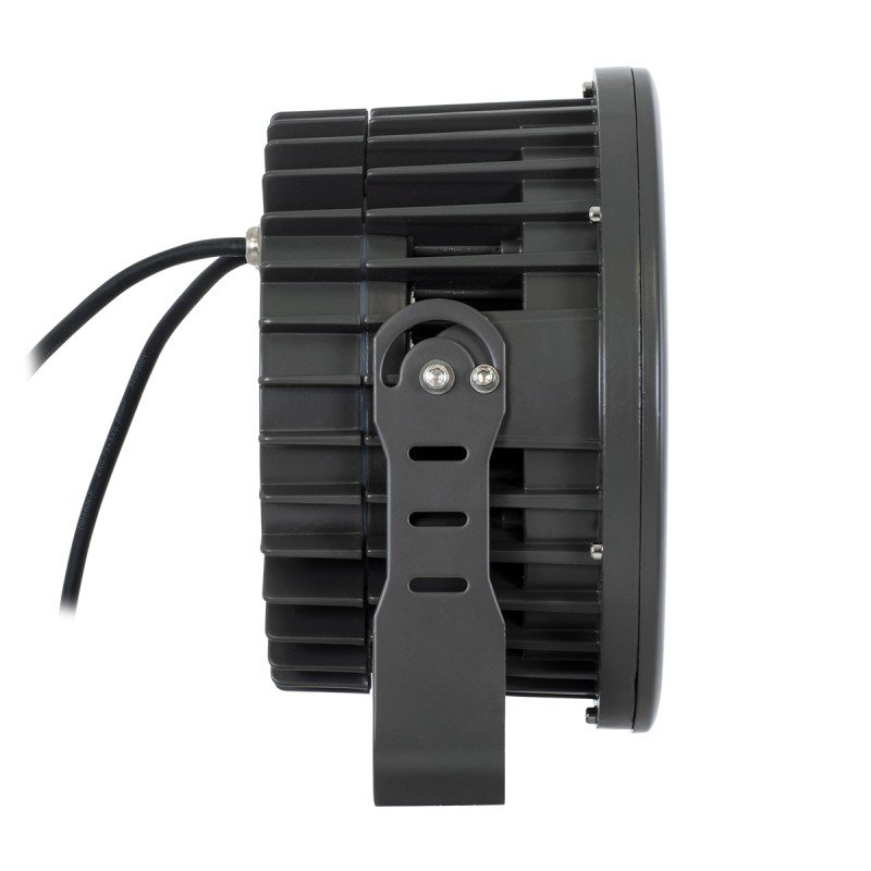 GLOBOSTAR® FLOODNEVA 90400 Προβολέας Σποτ Wall Washer LED 72W 6120lm 30° DC 24V Αδιάβροχο IP65 Πολύχρωμο RGBW Dimmable DMX512 - Bridgelux SMD Chip - Μαύρο - Μ24.5 x Π24.5 x Υ14.7cm - 3 Χρόνια Εγγύηση