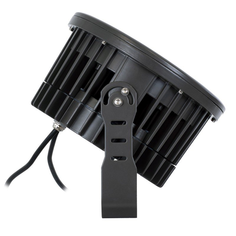 GLOBOSTAR® FLOODNEVA 90400 Προβολέας Σποτ Wall Washer LED 72W 6120lm 30° DC 24V Αδιάβροχο IP65 Πολύχρωμο RGBW Dimmable DMX512 - Bridgelux SMD Chip - Μαύρο - Μ24.5 x Π24.5 x Υ14.7cm - 3 Χρόνια Εγγύηση