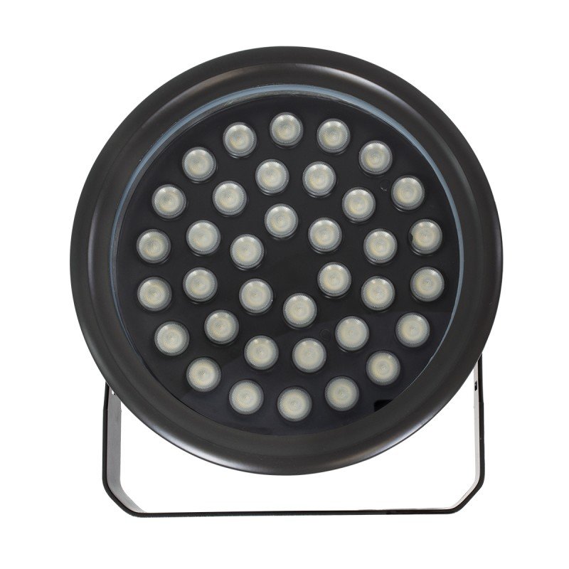 GLOBOSTAR® FLOODNEVA 90400 Προβολέας Σποτ Wall Washer LED 72W 6120lm 30° DC 24V Αδιάβροχο IP65 Πολύχρωμο RGBW Dimmable DMX512 - Bridgelux SMD Chip - Μαύρο - Μ24.5 x Π24.5 x Υ14.7cm - 3 Χρόνια Εγγύηση