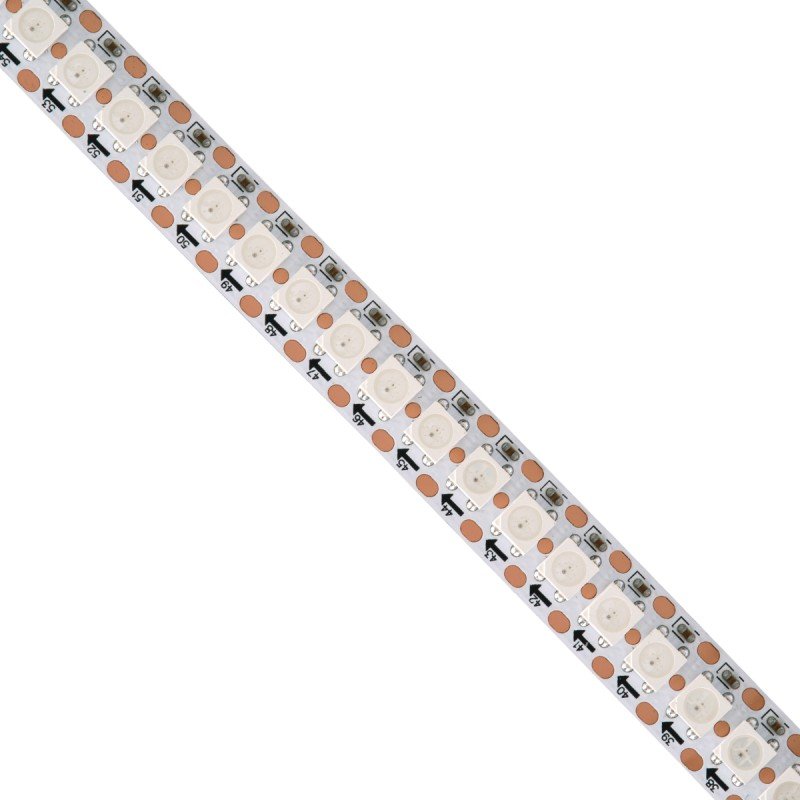 GLOBOSTAR® DIGIPRO 90597 Ψηφιακή Pixel Addressable Ταινία LED 36W/m 2160lm/m 120° DC 5V IP20 144 x SMD5050 Chip/m 144 x Pixel/m Πολύχρωμο RGB Dimmable SPI/TTL Protocol IC WS2812/SK6812 - Sanan SMD Chip - Μ200 x Π1.2 x Υ0.2cm - Ρολό 2 Μέτρων - 5 Χρόνια Εγγ
