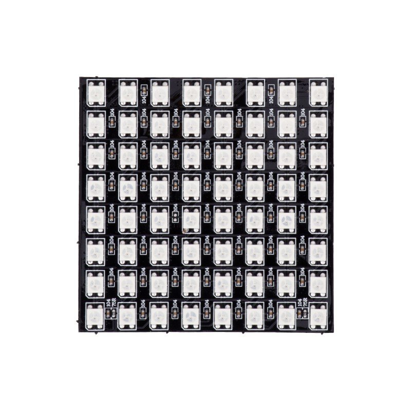 GLOBOSTAR® DIGIPLATE 90607 Ψηφιακή Pixel Addressable Πλακέτα LED 15.3W 918lm 120° DC 5V IP20 64 x SMD5050 Chip 64 x Pixel Πολύχρωμο RGB Dimmable SPI/TTL Protocol IC WS2812/SK6812 - Sanan SMD Chip - Μ8 x Π8 x Υ0.2cm - 5 Χρόνια Εγγύηση