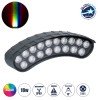 GloboStar® TREELIGHT-KINA 90686 Κυρτή Μπάρα Φωτισμού Wall Washer με Αντιθαμβωτική Γρίλια Ειδική για Φυτά - Δέντρα LED 18W 1530lm 15° DC 24V Αδιάβροχο IP67 L24.5 x W7 x H8cm RGBW DMX512 - Γκρι Ανθρακί - 3 Years Warranty