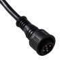 GLOBOSTAR® WWCONNECTOR 90707 5 Pin Σύνδεσμος Τροφοδοσίας I για Wall Washers & Προβολείς με Είσοδο 1 x Αρσενικό Βύσμα & Έξοδο 1 x Θηλυκό Βύσμα Αδιάβροχο IP65 - Μαύρο - Μ25.5 x Π17 x Υ2cm