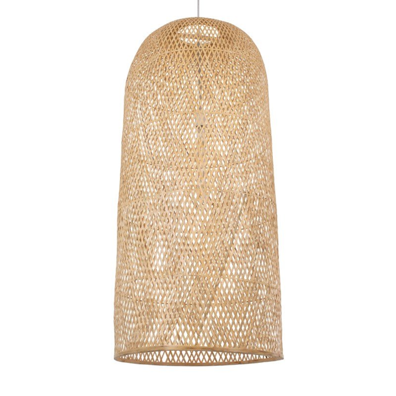 GLOBOSTAR® CALERO 00671 Boho Κρεμαστό Φωτιστικό Οροφής με Ντουί 1 x E27 AC 220-240V IP20 - Μπεζ - Μ50 x Π50 x Y110cm