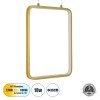 GLOBOSTAR® NEROBA 61305 Μοντέρνο Κρεμαστό Φωτιστικό Οροφής LED 18W 1980lm 360° AC 220-240V IP20 Ρυθμιζόμενο Λευκό CCT με On/Off 2700K/4500K/6000K - Lumileds SMD Chip - Χρυσό Βούρτσας - Μ29 x Π2 x Υ36cm - 3 Χρόνια Εγγύηση