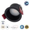 GLOBOSTAR® IP 60342 Χωνευτό Downlight Σποτ Μπάνιου LED 7W 750lm 45° AC 220-240V Αδιάβροχο IP44 Φυσικό Λευκό 4500K - Lumileds SMD Chip & TÜV SÜD Driver - Μαύρο Ματ - Μ6.6 x Π6.6 x Υ5.3cm / Q5.5cm - 5 Χρόνια Εγγύηση