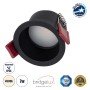 GLOBOSTAR® IP 60342 Χωνευτό Downlight Σποτ Μπάνιου LED 7W 750lm 45° AC 220-240V Αδιάβροχο IP44 Φυσικό Λευκό 4500K - Lumileds SMD Chip & TÜV SÜD Driver - Μαύρο Ματ - Μ6.6 x Π6.6 x Υ5.3cm / Q5.5cm - 5 Χρόνια Εγγύηση