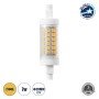GLOBOSTAR® TUBINI 60395 Λάμπα R7S 78mm LED 7W 791lm 360° AC 220-240V IP20 Θερμό Λευκό 2700K - Lumileds SMD Chip - Μ7.8 x Π2 x Υ2cm - 3 Χρόνια Εγγύηση