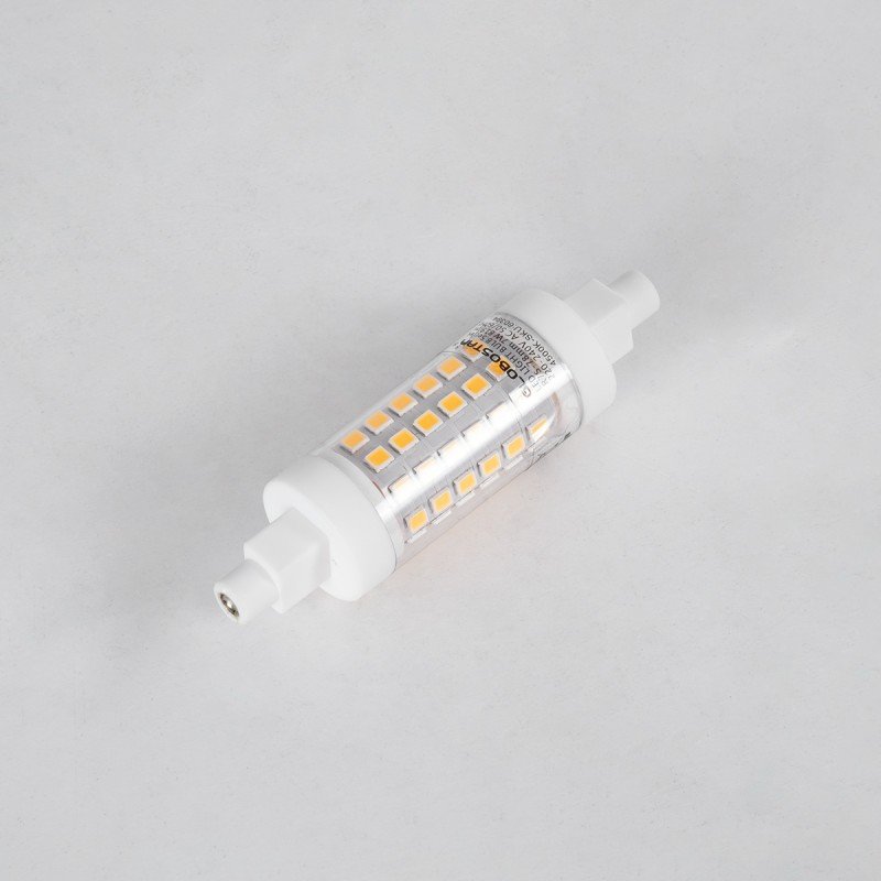 GLOBOSTAR® TUBINI 60395 Λάμπα R7S 78mm LED 7W 791lm 360° AC 220-240V IP20 Θερμό Λευκό 2700K - Lumileds SMD Chip - Μ7.8 x Π2 x Υ2cm - 3 Χρόνια Εγγύηση