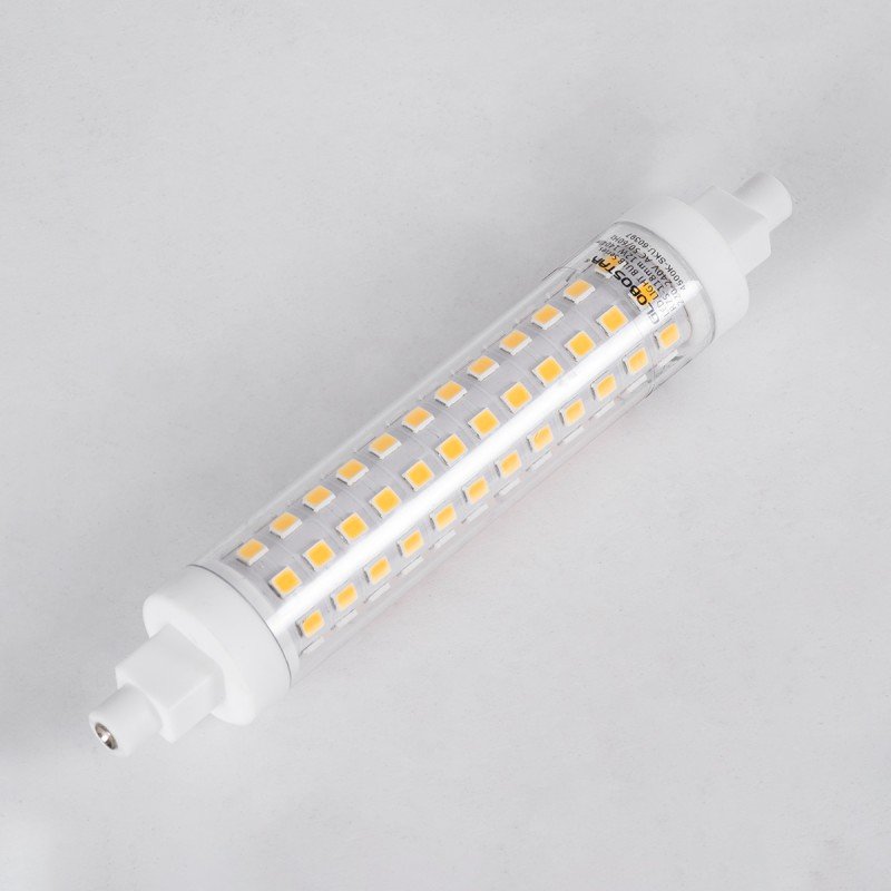 GLOBOSTAR® TUBINI 60398 Λάμπα R7S 118mm LED 12W 1356lm 360° AC 220-240V IP20 Θερμό Λευκό 2700K - Lumileds SMD Chip - Μ11.8 x Π2.2 x Υ2.2cm - 3 Χρόνια Εγγύηση