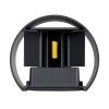 GLOBOSTAR® AXIS-R 60639 Μοντέρνο Φωτιστικό Τοίχου - Απλίκα LED 10W 1200lm 5°/60° AC 220-240V Αδιάβροχο IP65 Φυσικό Λευκό 4500K - Bridgelux COB Chip & TÜV SÜD Driver - Γκρι Ανθρακί Ματ - Μ10 x Π10 x Υ10cm - 5 Χρόνια Εγγύηση