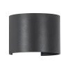 GLOBOSTAR® AXIS-R 60642 Μοντέρνο Φωτιστικό Τοίχου - Απλίκα LED 10W 1250lm 5°/60° AC 220-240V Αδιάβροχο IP65 Ψυχρό Λευκό 6000K - Bridgelux COB Chip & TÜV SÜD Driver - Γκρι Ανθρακί Ματ - Μ10 x Π10 x Υ10cm - 5 Χρόνια Εγγύηση