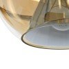 GLOBOSTAR® GLASSO 60927 Μοντέρνο Κρεμαστό Φωτιστικό Οροφής με Ντουί 1 x E27 AC 220-240V IP20 - Ασημί & Μελί - Μ27 x Π27 x Υ52cm