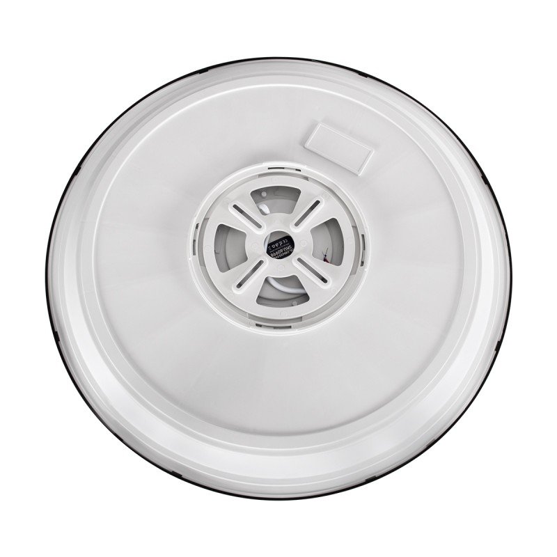 GLOBOSTAR® TUFFIN 60998 Φωτιστικό Πλαφονιέρα Οροφής LED 36W 3600lm 120° AC 220-240V Αδιάβροχο IP54 Ψυχρό Λευκό 6000K - Lumileds SMD Chip - Μαύρο Ματ & Λευκό Γαλακτερό - Μ48 x Π48 x Υ6.5cm - 3 Χρόνια Εγγύηση