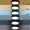 GLOBOSTAR® NARNIA 61258 Μοντέρνο Φωτιστικό Οροφής LED 75W 8625lm 120° AC 220-240V IP20 Ρυθμιζόμενο Λευκό CCT με Χειριστήριο από 2700K έως 6000K Dimmable - Lumileds SMD Chip - Γκρι Ανθρακί Ματ - Μ45 x Π45 x Υ8cm - 3 Χρόνια Εγγύηση