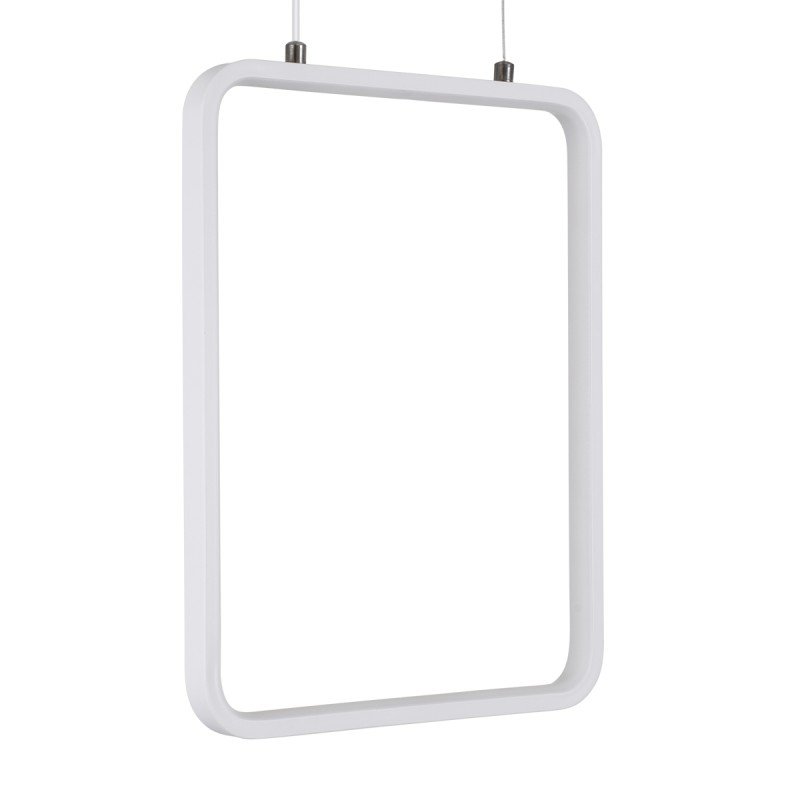 GLOBOSTAR® NEROBA 61303 Μοντέρνο Κρεμαστό Φωτιστικό Οροφής LED 18W 1980lm 360° AC 220-240V IP20 Ρυθμιζόμενο Λευκό CCT με On/Off 2700K/4500K/6000K - Lumileds SMD Chip - Λευκό Ματ - Μ29 x Π2 x Υ36cm - 3 Χρόνια Εγγύηση