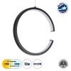 GLOBOSTAR® CEROBA 61306 Μοντέρνο Κρεμαστό Φωτιστικό Οροφής LED 12W 1320lm 360° AC 220-240V IP20 Ρυθμιζόμενο Λευκό CCT με On/Off 2700K/4500K/6000K - Lumileds SMD Chip - Μαύρο Ματ - Μ22 x Π2 x Υ22cm - 3 Χρόνια Εγγύηση