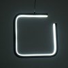 GLOBOSTAR® CEROBA 61308 Μοντέρνο Κρεμαστό Φωτιστικό Οροφής LED 12W 1320lm 360° AC 220-240V IP20 Ρυθμιζόμενο Λευκό CCT με On/Off 2700K/4500K/6000K - Lumileds SMD Chip - Μαύρο Ματ - Μ22 x Π2 x Υ22cm - 3 Χρόνια Εγγύηση