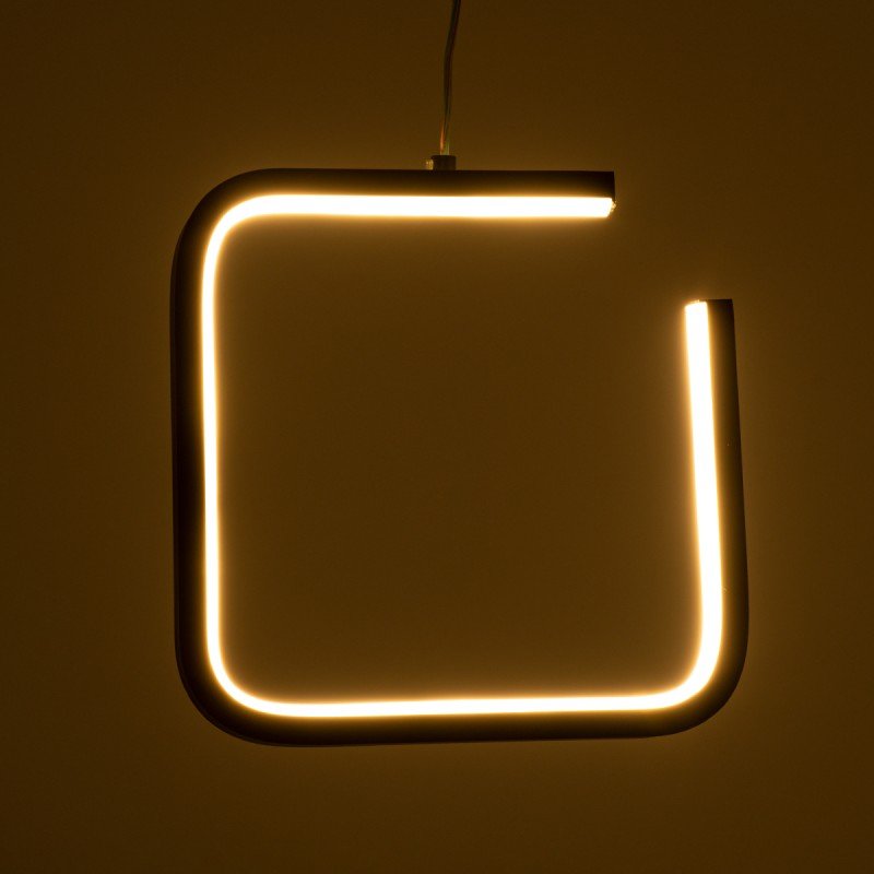 GLOBOSTAR® CEROBA 61308 Μοντέρνο Κρεμαστό Φωτιστικό Οροφής LED 12W 1320lm 360° AC 220-240V IP20 Ρυθμιζόμενο Λευκό CCT με On/Off 2700K/4500K/6000K - Lumileds SMD Chip - Μαύρο Ματ - Μ22 x Π2 x Υ22cm - 3 Χρόνια Εγγύηση