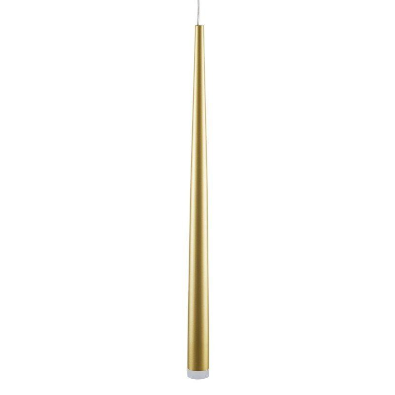 GLOBOSTAR® TEARS 61312 Μοντέρνο Κρεμαστό Φωτιστικό Οροφής LED 21W 2310lm 180° AC 220-240V IP20 Ρυθμιζόμενο Λευκό CCT με Χειριστήριο από 2700K έως 6000K Dimmable - Lumileds SMD Chip - Χρυσό Βούρτσας - Μ70 x Π3.2 x Υ60cm - 3 Χρόνια Εγγύηση