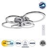 GLOBOSTAR® ROYAL-R 61324 Μοντέρνο Φωτιστικό Οροφής LED 135W 16200lm 360° AC 220-240V IP20 Ρυθμιζόμενο Λευκό CCT με Χειριστήριο από 2700K έως 6000K Dimmable - Lumileds SMD Chip - Ασημί Νίκελ - Μ80.5 x Π59 x Υ12cm - 3 Χρόνια Εγγύηση GLOBOSTAR® ROYAL-R 61324 Μοντέρνο Φωτιστικό Οροφής LED 135W 16200lm 360° AC 220-240V IP20 Ρυθμιζόμενο Λευκό CCT με Χειριστήριο από 2700K έως 6000K Dimmable - Lumileds SMD Chip - Ασημί Νίκελ - Μ80.5 x Π59 x Υ12cm - 3 Χρόνια Εγγύηση