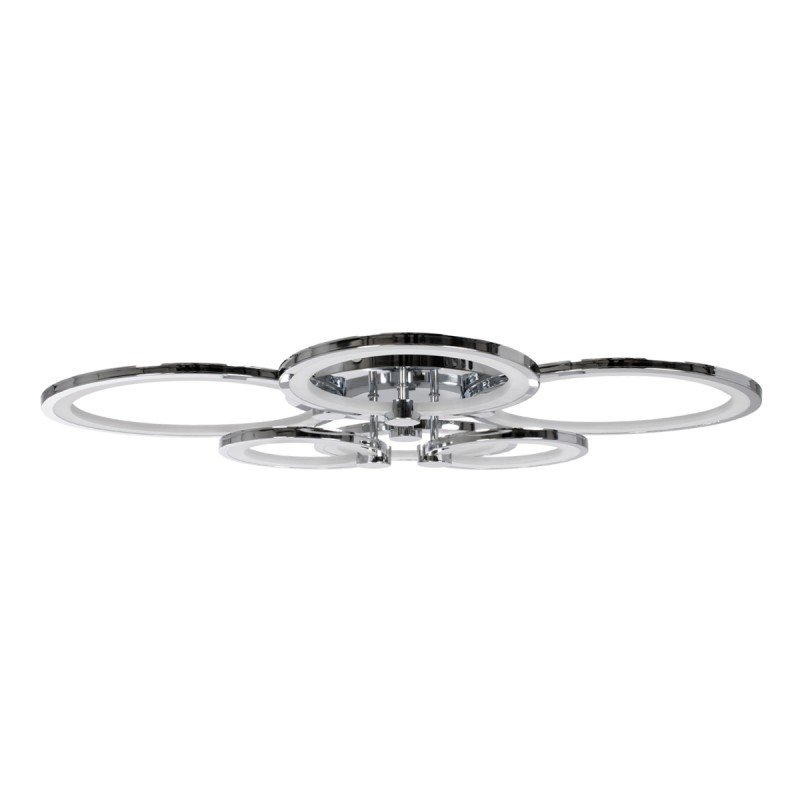 GLOBOSTAR® ROYAL-R 61324 Μοντέρνο Φωτιστικό Οροφής LED 135W 16200lm 360° AC 220-240V IP20 Ρυθμιζόμενο Λευκό CCT με Χειριστήριο από 2700K έως 6000K Dimmable - Lumileds SMD Chip - Ασημί Νίκελ - Μ80.5 x Π59 x Υ12cm - 3 Χρόνια Εγγύηση GLOBOSTAR® ROYAL-R 61324 Μοντέρνο Φωτιστικό Οροφής LED 135W 16200lm 360° AC 220-240V IP20 Ρυθμιζόμενο Λευκό CCT με Χειριστήριο από 2700K έως 6000K Dimmable - Lumileds SMD Chip - Ασημί Νίκελ - Μ80.5 x Π59 x Υ12cm - 3 Χρόνια Εγγύηση