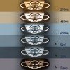 GLOBOSTAR® ROYAL-R 61323 Μοντέρνο Φωτιστικό Οροφής LED 135W 16200lm 360° AC 220-240V IP20 Ρυθμιζόμενο Λευκό CCT με Χειριστήριο από 2700K έως 6000K Dimmable - Lumileds SMD Chip - Μαύρο Ματ - Μ80.5 x Π59 x Υ12cm - 3 Χρόνια Εγγύηση