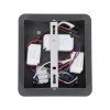 GLOBOSTAR® IBIS 61369 Μοντέρνο Φωτιστικό Τοίχου - Απλίκα Ξενοδοχείου Reading Light με Φορτιστή USB 3A LED 10W 1100lm 36° & 360° AC 220-240V IP20 Φυσικό Λευκό 4500K - Bridgelux COB Chip & TÜV SÜD Driver - Γκρι Ανθρακί Ματ - Μ10 x Π6.1 x Υ18cm - 3 Χ