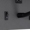 GLOBOSTAR® IBIS 61369 Μοντέρνο Φωτιστικό Τοίχου - Απλίκα Ξενοδοχείου Reading Light με Φορτιστή USB 3A LED 10W 1100lm 36° & 360° AC 220-240V IP20 Φυσικό Λευκό 4500K - Bridgelux COB Chip & TÜV SÜD Driver - Γκρι Ανθρακί Ματ - Μ10 x Π6.1 x Υ18cm - 3 Χ