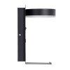 GLOBOSTAR® CROWN 61370 Μοντέρνο Φωτιστικό Τοίχου - Απλίκα Ξενοδοχείου Reading Light με Φορτιστή USB 3A LED 5W 550lm 120° AC 220-240V IP20 Φυσικό Λευκό 4500K - Bridgelux COB Chip & TÜV SÜD Driver - Μαύρο Ματ - Μ15 x Π15 x Υ23cm - 3 Χρόνια Εγγύηση