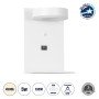 GLOBOSTAR® CROWN 61371 Μοντέρνο Φωτιστικό Τοίχου - Απλίκα Ξενοδοχείου Reading Light με Φορτιστή USB 3A LED 5W 550lm 120° AC 220-240V IP20 Φυσικό Λευκό 4500K - Bridgelux COB Chip & TÜV SÜD Driver - Λευκό Ματ - Μ15 x Π15 x Υ23cm - 3 Χρόνια Εγγύηση