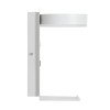 GLOBOSTAR® CROWN 61371 Μοντέρνο Φωτιστικό Τοίχου - Απλίκα Ξενοδοχείου Reading Light με Φορτιστή USB 3A LED 5W 550lm 120° AC 220-240V IP20 Φυσικό Λευκό 4500K - Bridgelux COB Chip & TÜV SÜD Driver - Λευκό Ματ - Μ15 x Π15 x Υ23cm - 3 Χρόνια Εγγύηση