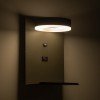 GLOBOSTAR® CROWN 61372 Μοντέρνο Φωτιστικό Τοίχου - Απλίκα Ξενοδοχείου Reading Light με Φορτιστή USB 3A LED 5W 550lm 120° AC 220-240V IP20 Φυσικό Λευκό 4500K - Bridgelux COB Chip & TÜV SÜD Driver - Γκρι Ανθρακί Ματ - Μ15 x Π15 x Υ23cm - 3 Χρόνια Εγγύησ