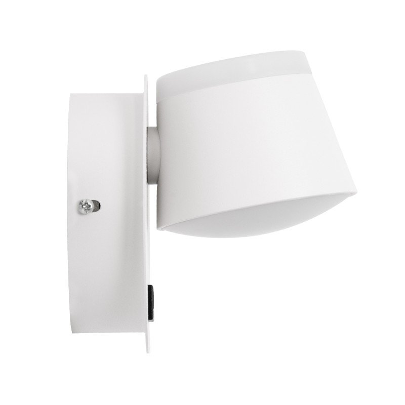 GLOBOSTAR® REGENCY 61374 Μοντέρνο Φωτιστικό Τοίχου - Απλίκα Ξενοδοχείου Reading Light με Φορτιστή USB 3A LED 8W 920lm 120° AC 220-240V IP20 Φυσικό Λευκό 4500K - Bridgelux SMD Chip & TÜV SÜD Driver - Λευκό Ματ - Μ12 x Π12 x Υ13cm - 3 Χρόνια Εγγύηση