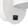 GLOBOSTAR® REGENCY 61374 Μοντέρνο Φωτιστικό Τοίχου - Απλίκα Ξενοδοχείου Reading Light με Φορτιστή USB 3A LED 8W 920lm 120° AC 220-240V IP20 Φυσικό Λευκό 4500K - Bridgelux SMD Chip & TÜV SÜD Driver - Λευκό Ματ - Μ12 x Π12 x Υ13cm - 3 Χρόνια Εγγύηση